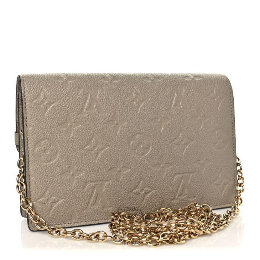 Túi Đeo Chéo Louis Vuitton Empreinte Vavin Chain Wallet Tourterelle MNGR557