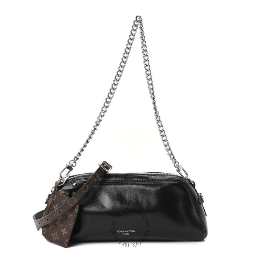 Túi Đeo Chéo Louis Vuitton Lambskin Pochette Vibe Black MNGR669
