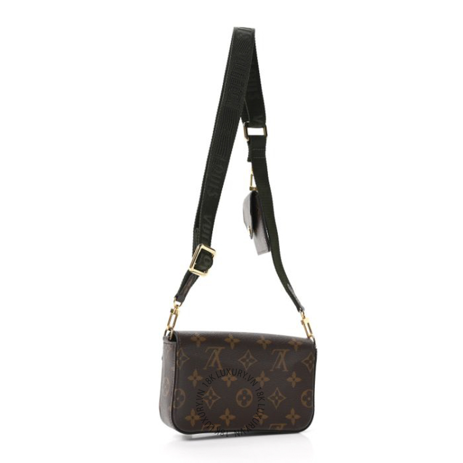 Túi Đeo Chéo Louis Vuitton Monogram Felicie Strap & Go Kaki MNGR752