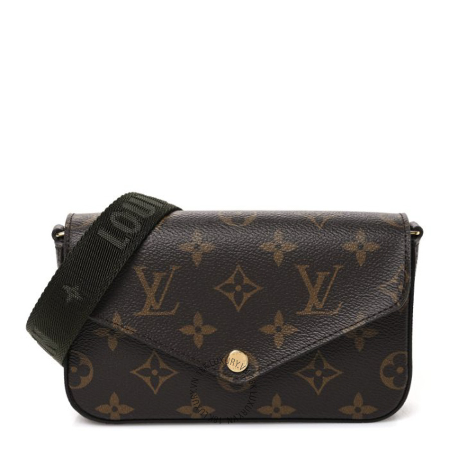 Túi Đeo Chéo Louis Vuitton Monogram Felicie Strap & Go Kaki MNGR852
