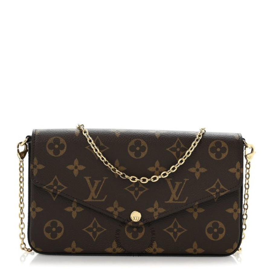 Túi Đeo Chéo Louis Vuitton Monogram Pochette Felicie Chain Wallet Fuchsia NSBD092