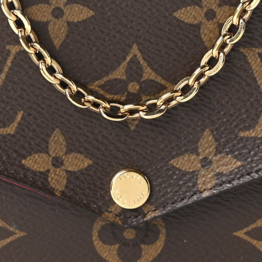 Túi Đeo Chéo Louis Vuitton Monogram Pochette Felicie Chain Wallet Fuchsia NSBD232 18 Túi Đeo Chéo Louis Vuitton Monogram Pochette Felicie Chain Wallet Fuchsia NSBD232
