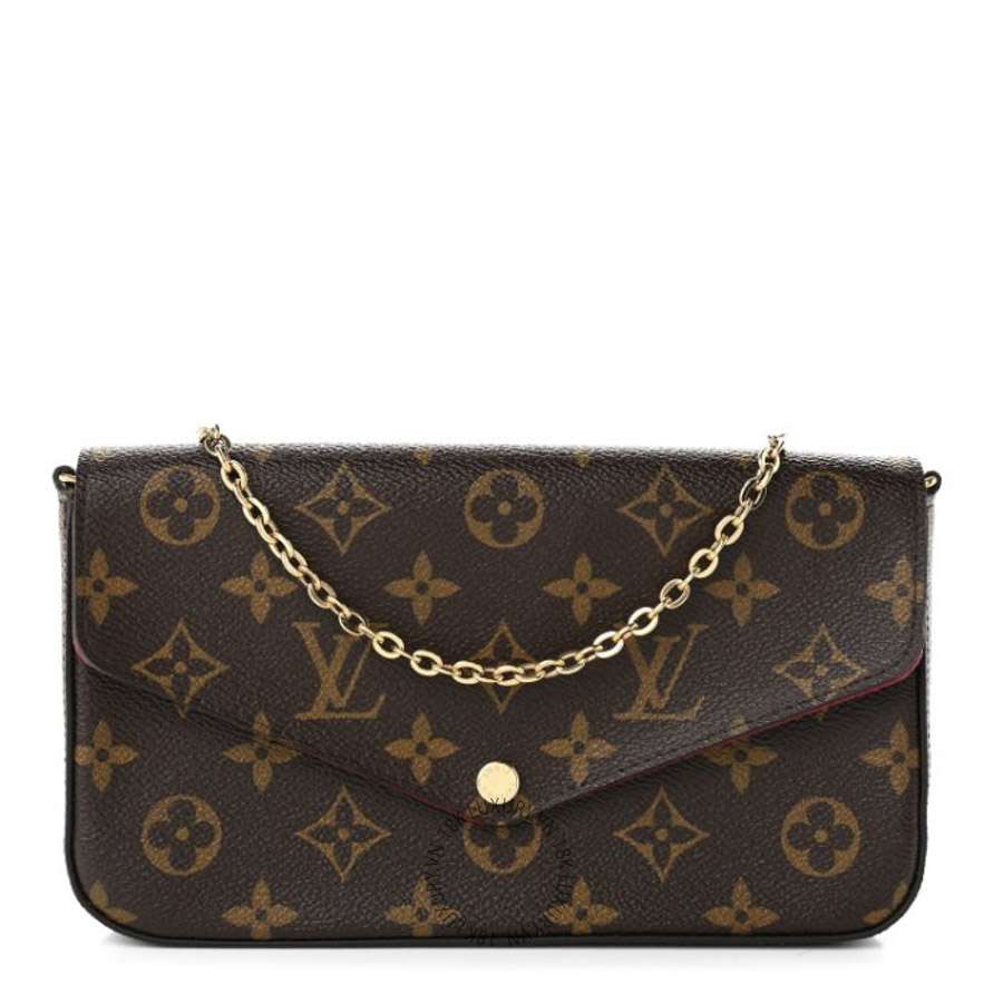 Túi Đeo Chéo Louis Vuitton Monogram Pochette Felicie Chain Wallet Fuchsia NSBD882