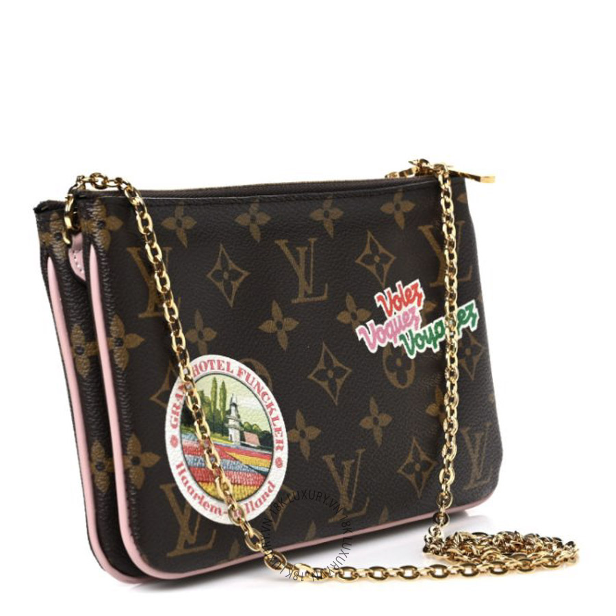 Túi Đeo Chéo Louis Vuitton Monogram World Tour Double Zip Pochette NSBD241