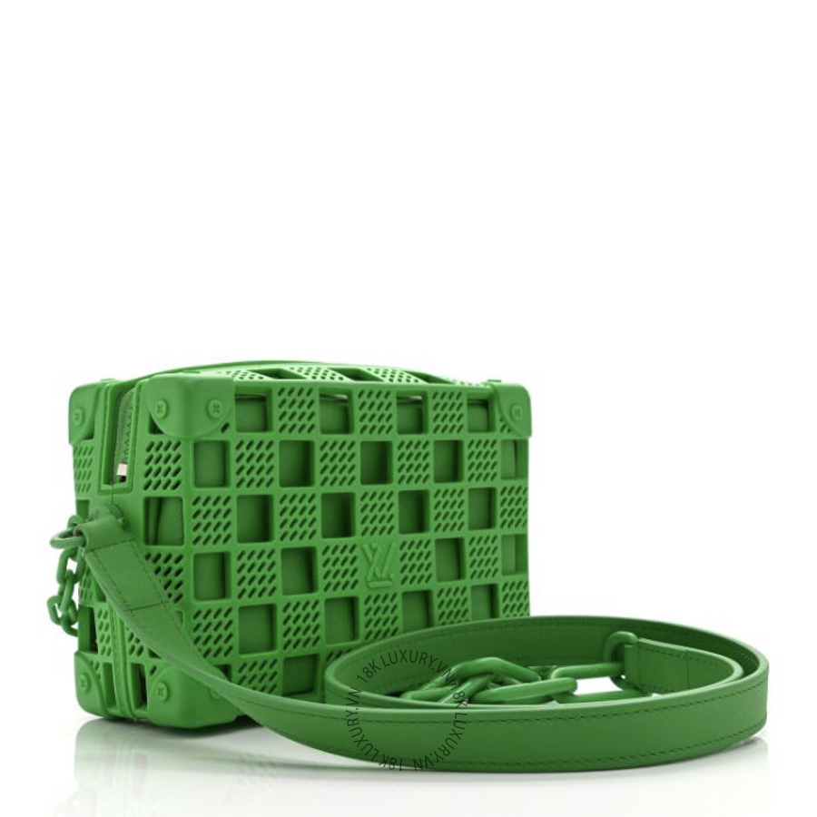 Túi Đeo Chéo Louis Vuitton Rubber Cowhide Mini Soft Trunk Green MNGR056