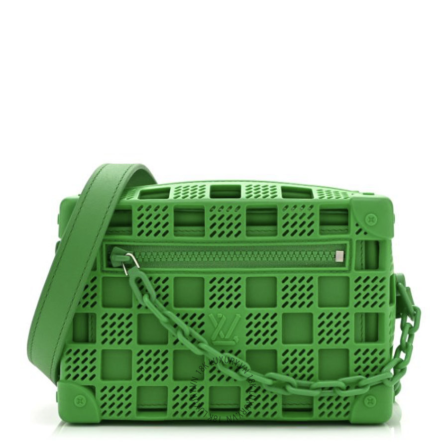 Túi Đeo Chéo Louis Vuitton Rubber Cowhide Mini Soft Trunk Green MNGR056