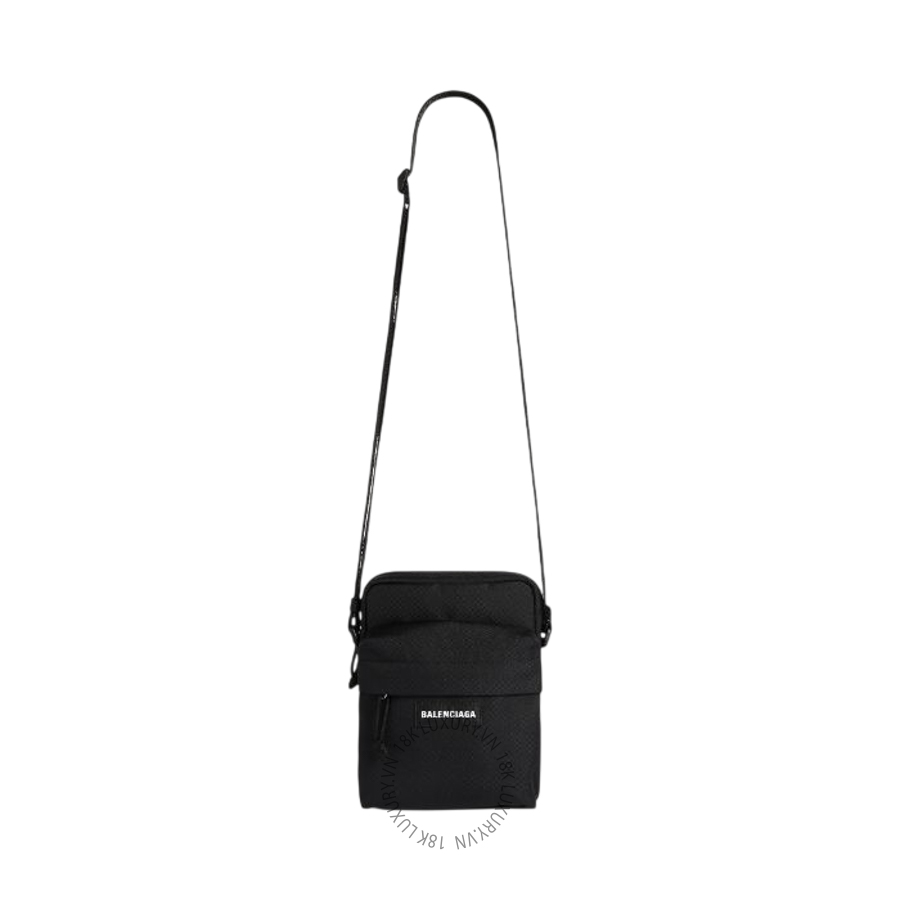 Túi Đeo Chéo Mini Balenciaga Men's Explorer Crossbody Pouch in Black 8455932AB9Q1000 BCA034
