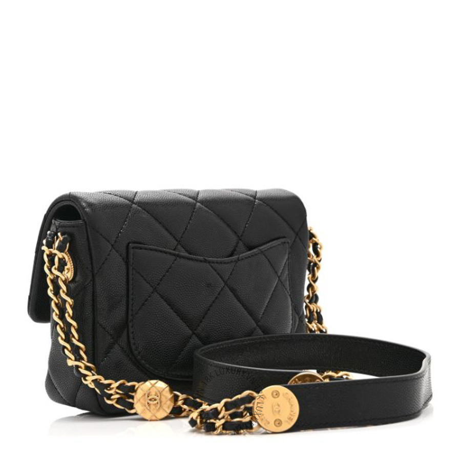 Túi đeo chéo mini Chanel Caviar Quilted Mini Twist Your Buttons Flap Black FPTC086