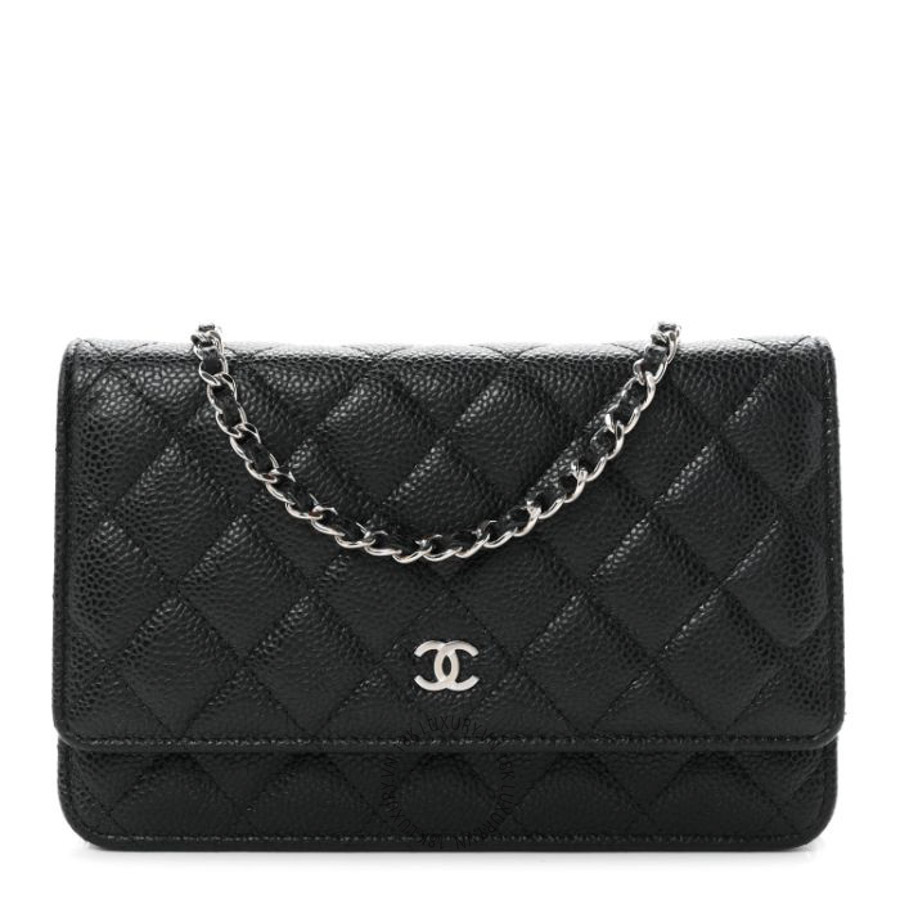 Túi đeo chéo mini Chanel Caviar Quilted Wallet on Chain WOC Black FPTC213