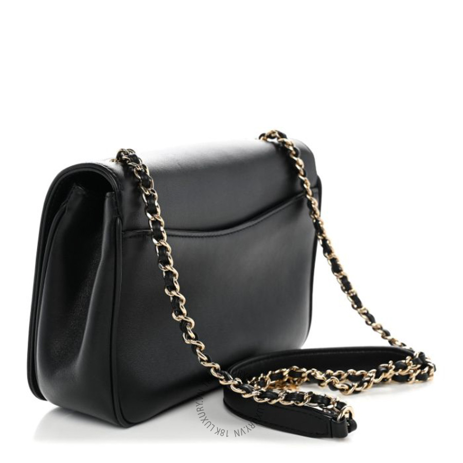 Túi Đeo Chéo Mini Chanel Lambskin CC Mania Flap Bag Black CVB771