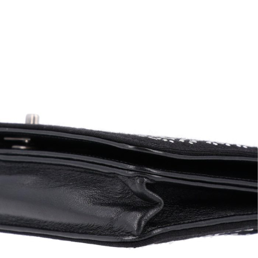Túi Đeo Chéo Mini Chanel Lambskin Embellished Quilted Wallet On Chain WOC Black CVB555