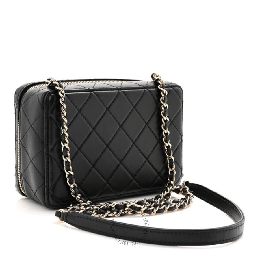 Túi đeo chéo mini Chanel Lambskin Quilted Coco Click Bag Black FPTC343