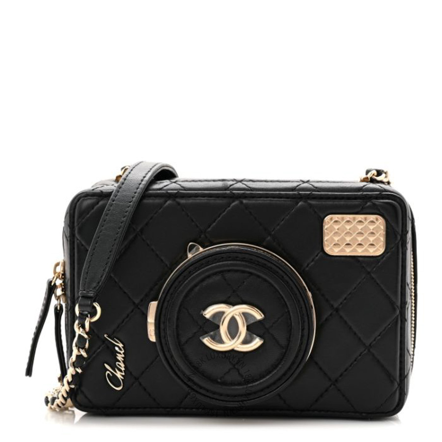 Túi đeo chéo mini Chanel Lambskin Quilted Coco Click Bag Black FPTC343
