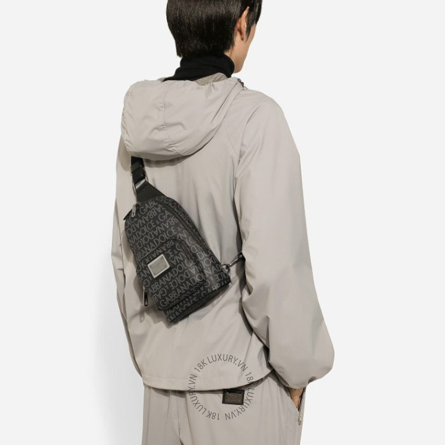 Túi đeo chéo mini Dolce Gabbana Coated jacquard crossbody backpack BM2295AJ7058B969 NTDL151