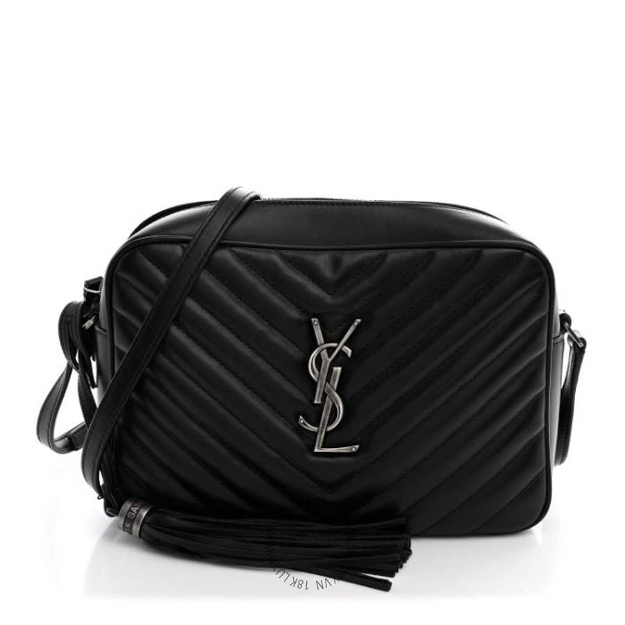 Túi Đeo Chéo Yves Saint Laurent Calfskin Matelasse Monogram Lou Camera Bag Black ZZN556