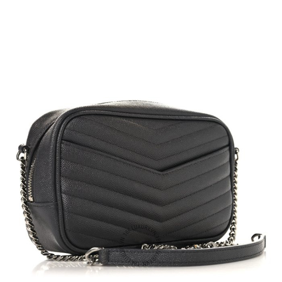 Túi Đeo Chéo Yves Saint Laurent Grain De Poudre Matelasse Monogram Mini Lou Camera Bag Asphalt ZZN431
