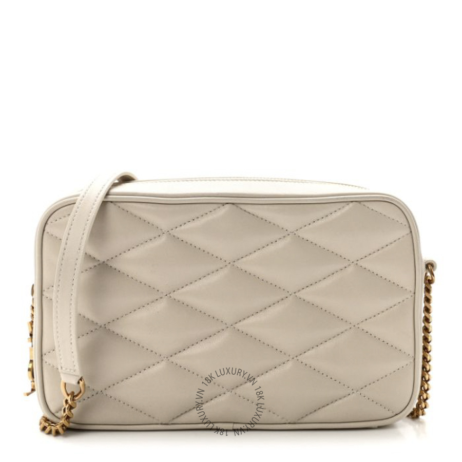 Túi Đeo Chéo Yves Saint Laurent Lambskin Quilted Mini Camera Bag Crema Soft Crema Soft ZZN972