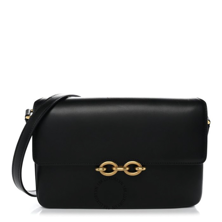 Túi Đeo Chéo Yves Saint Laurent Smooth Calfskin Le Maillon Satchel Black ZZN646