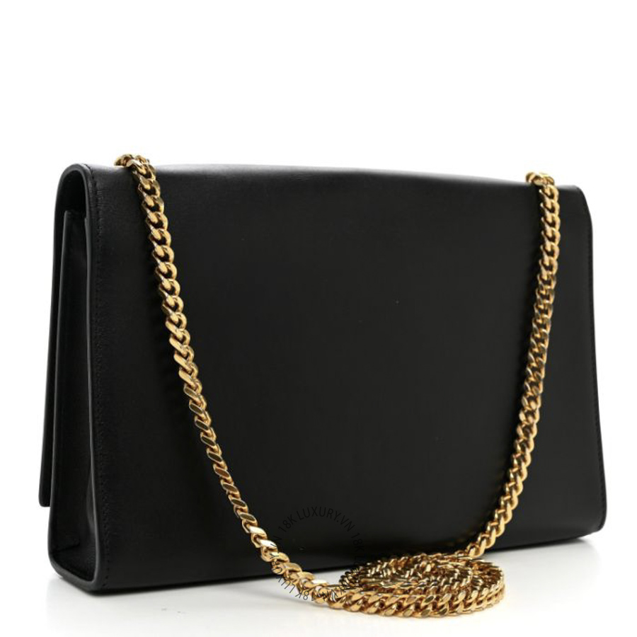 Túi Đeo Chéo Yves Saint Laurent Smooth Calfskin Medium Classic Monogram Kate Tassel Satchel Black ZZN224