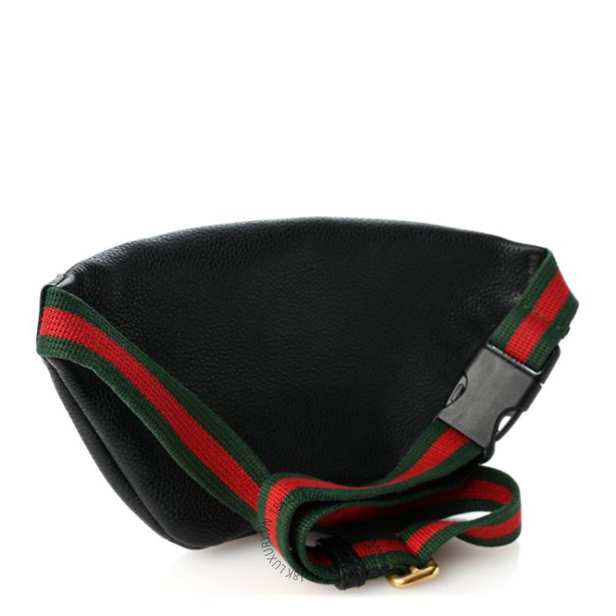 Túi đeo hông Gucci Grained Calfskin Small Logo Belt Bag Black GGC071