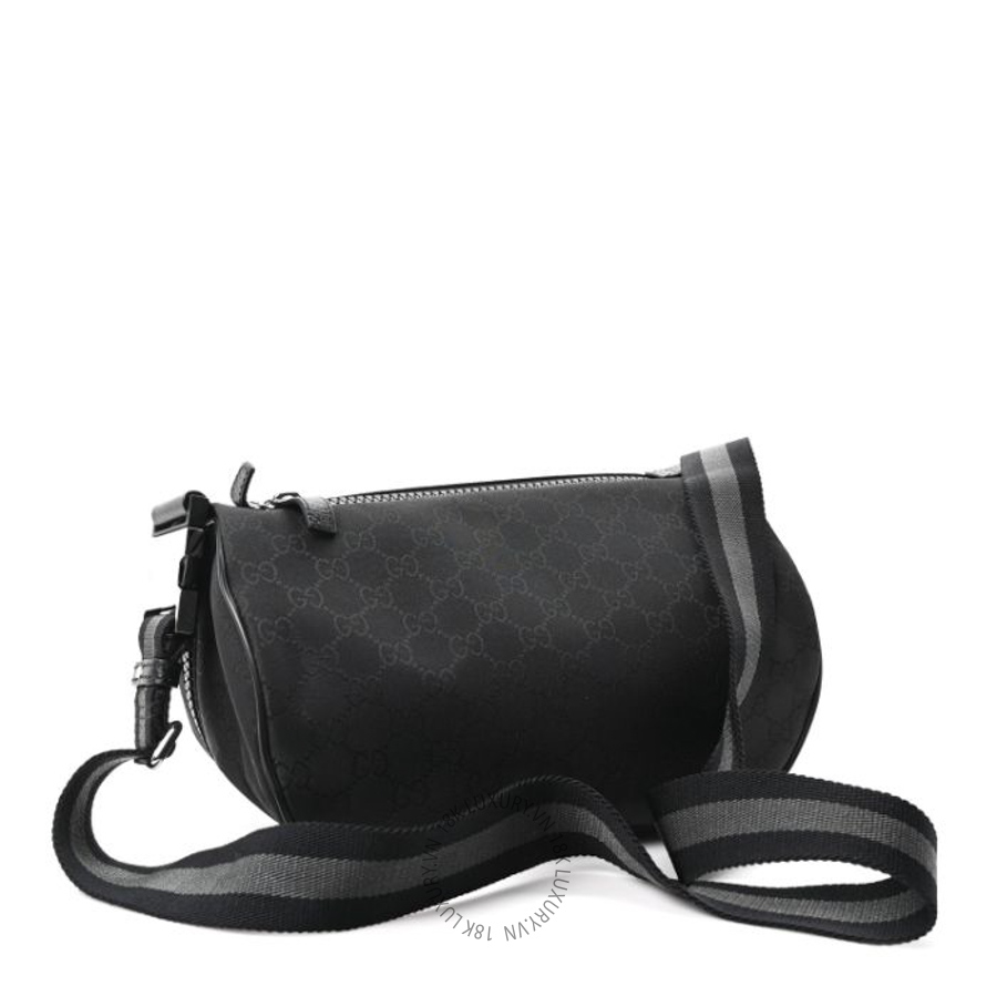 Túi đeo hông Gucci Nylon Monogram Fanny Pack Belt Bag Black GGC312