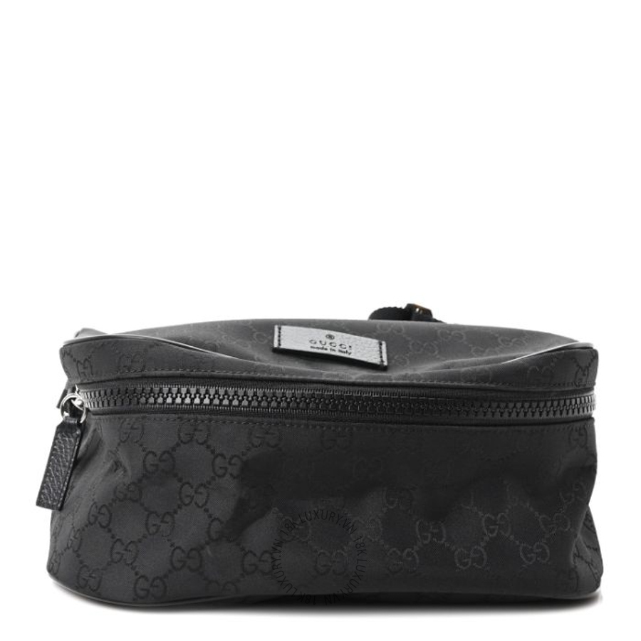 Túi đeo hông Gucci Nylon Monogram Fanny Pack Belt Bag Black GGC312