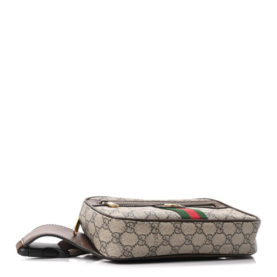 Túi đeo hông Gucci Soft GG Supreme Monogram Medium Ophidia Belt Bag Dark Brown GGC466
