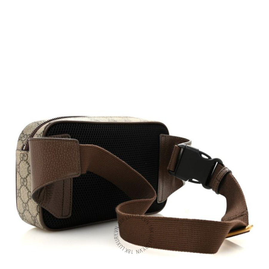 Túi đeo hông Gucci Soft GG Supreme Monogram Medium Ophidia Belt Bag Dark Brown GGC719