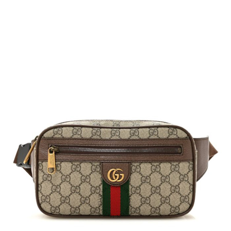 Túi đeo hông Gucci Soft GG Supreme Monogram Medium Ophidia Belt Bag Dark Brown GGC719
