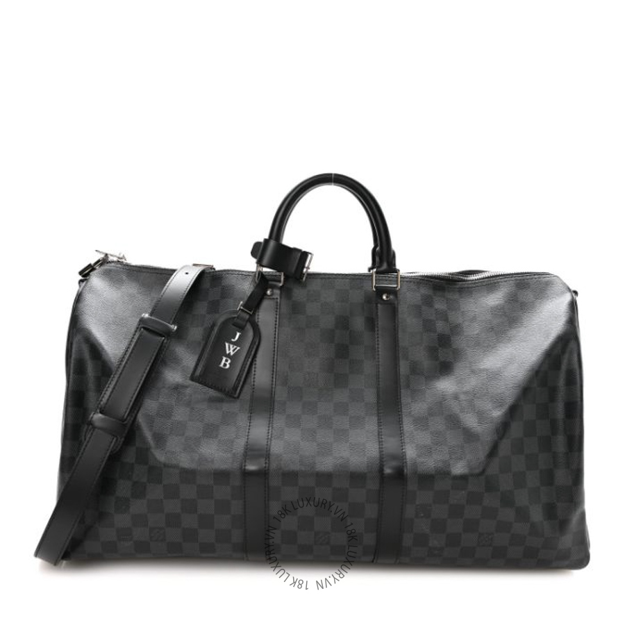 Túi Du Lịch Louis Vuitton Damier Graphite Keepall Bandouliere 55 NSBD802