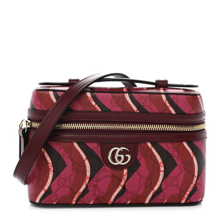 Túi Hộp Đeo Chéo Gucci GG Supreme Monogram Canvas Lunar New Year Shoulder Bag Red Pink Multicolor GDCB687