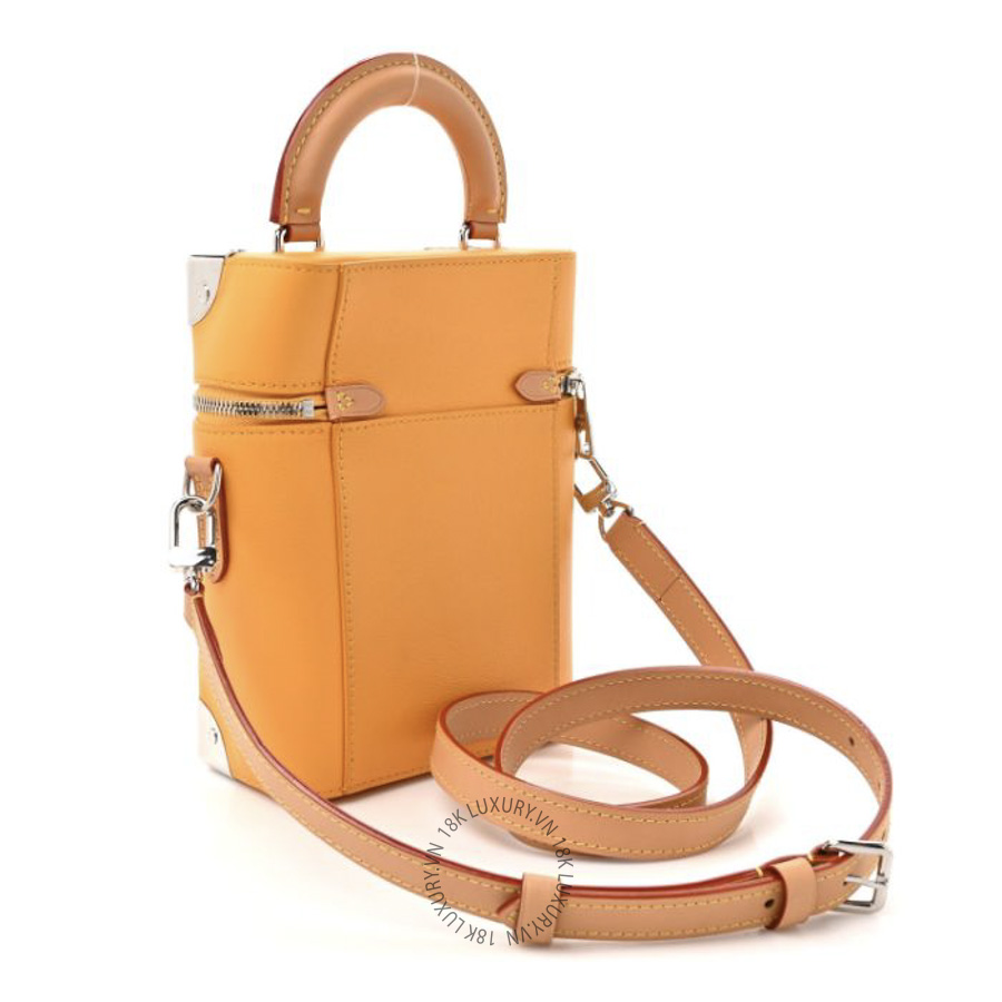 Túi Hộp Đeo Chéo Louis Vuitton Calfskin N°7 Vertical Box Trunk Yellow NSBD363