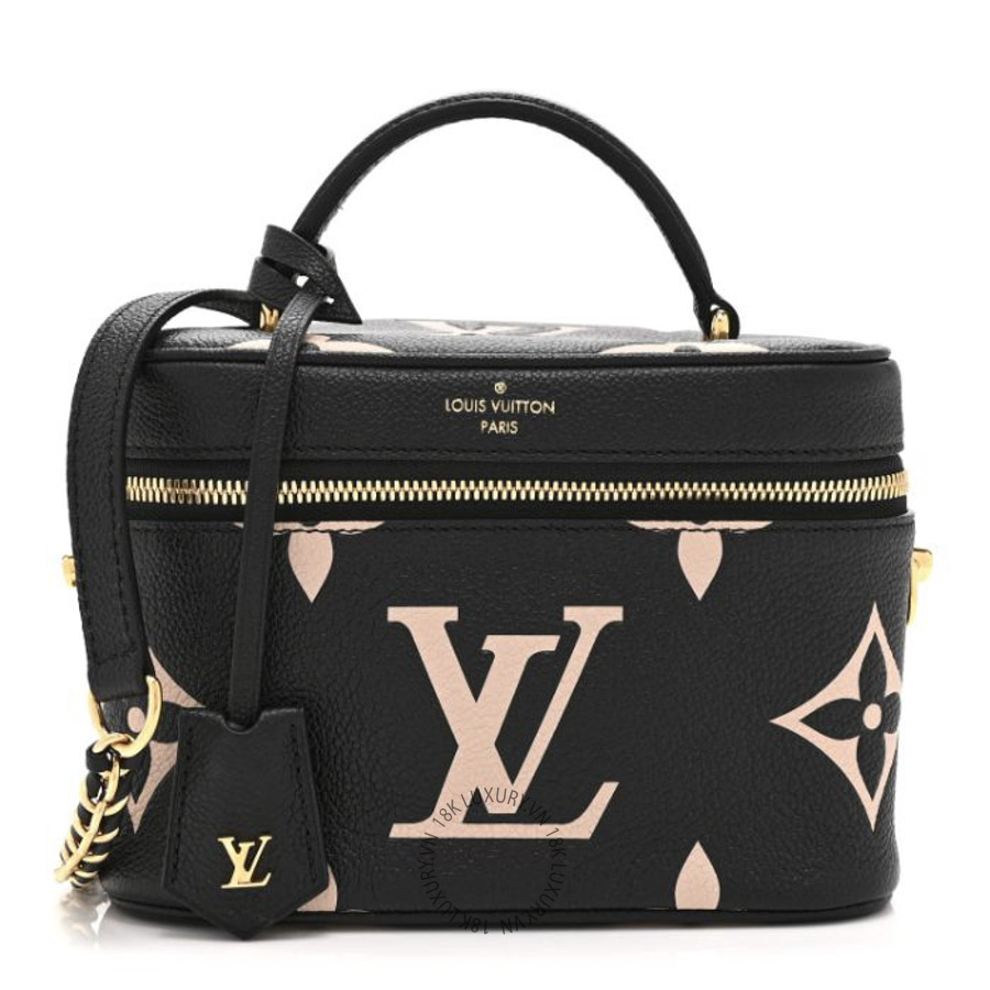 Túi Hộp Louis Vuitton Empreinte Monogram Giant Vanity PM Black Beige NSBD079