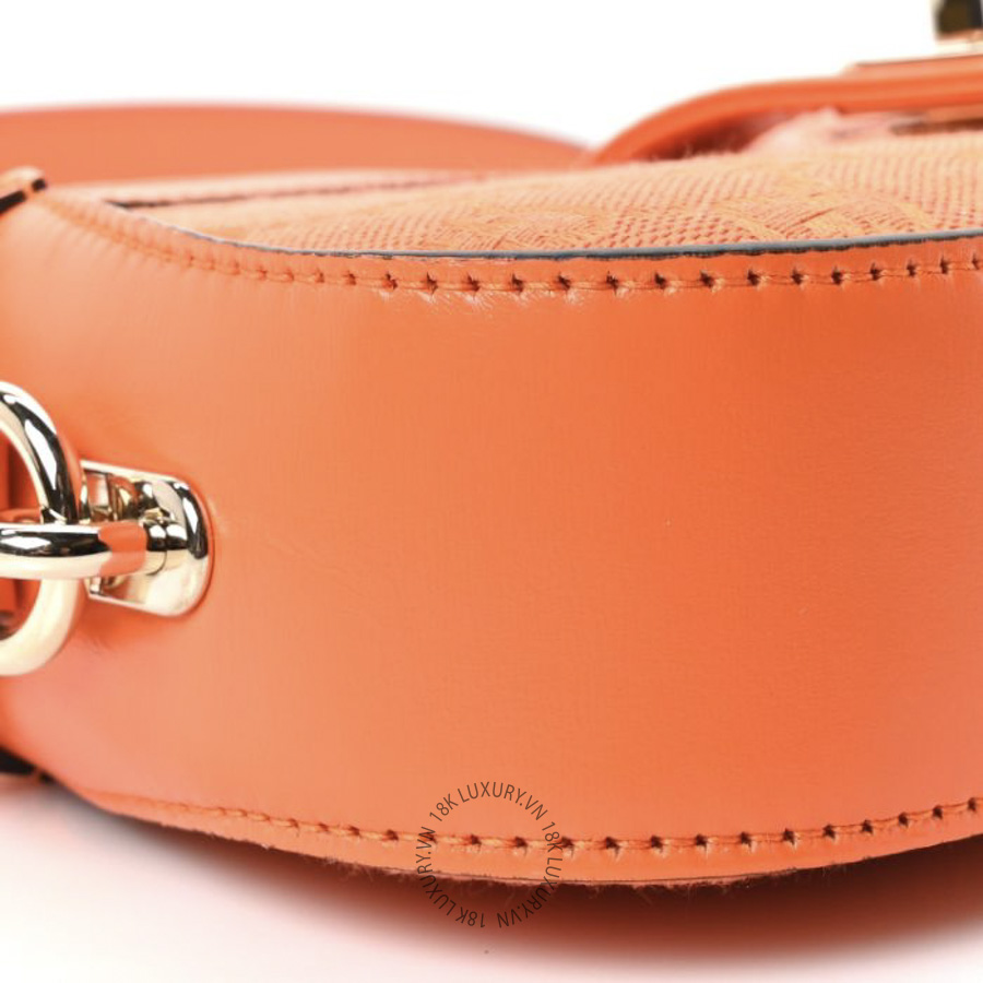 Túi Kẹp Nách Gucci Calfskin Monogram Mini Moon Side Shoulder Bag Orange GDCB243 19 Túi Kẹp Nách Gucci Calfskin Monogram Mini Moon Side Shoulder Bag Orange GDCB243