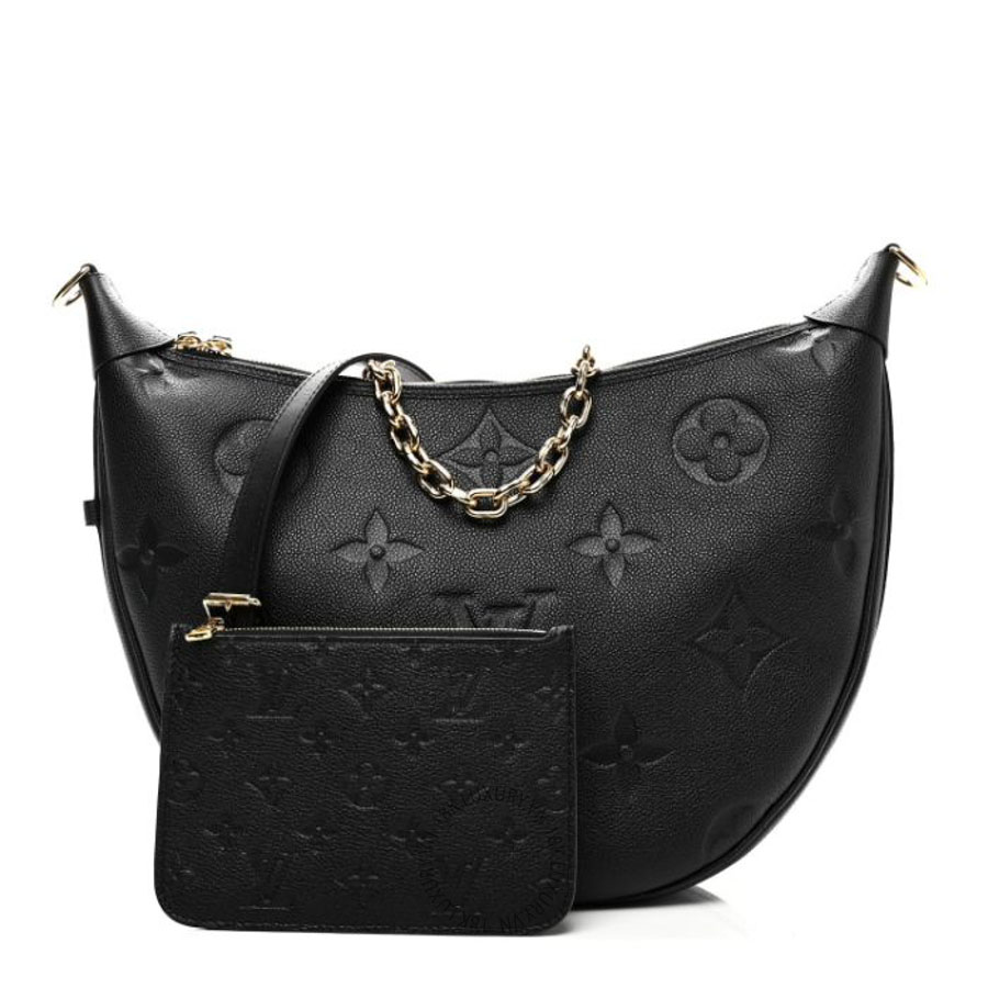 Túi Kẹp Nách Louis Vuitton Empreinte Monogram Giant Loop Hobo Black QWE1608