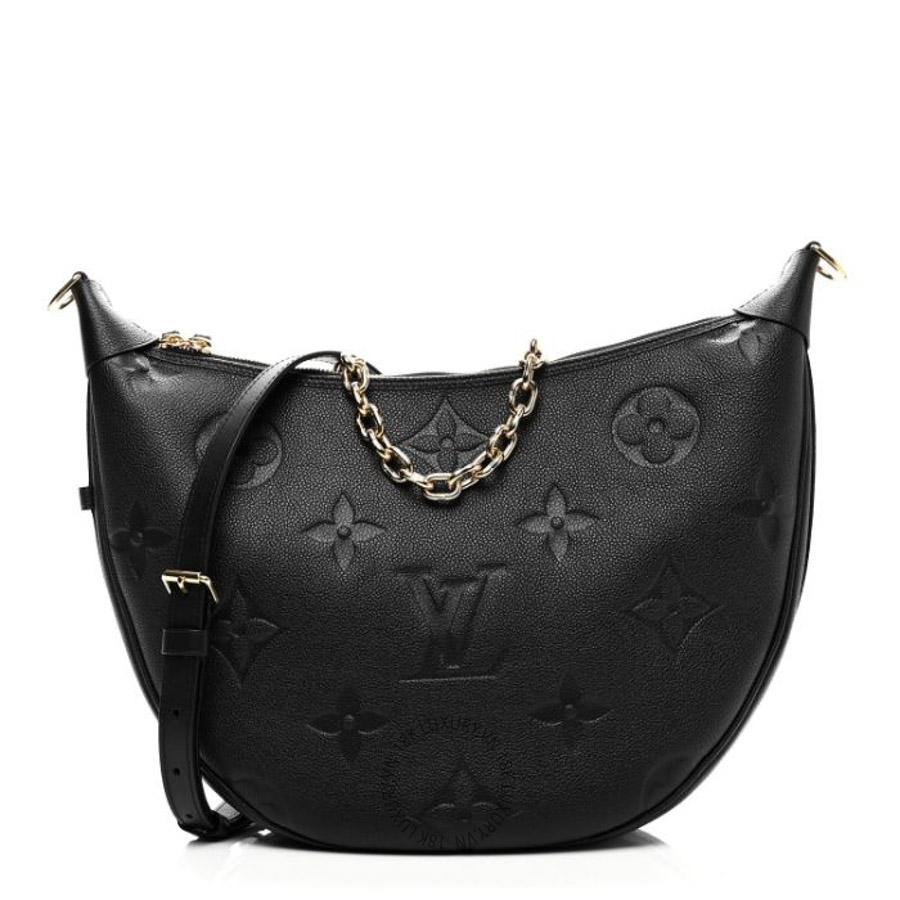 Túi Kẹp Nách Louis Vuitton Empreinte Monogram Giant Loop Hobo Black QWE1608