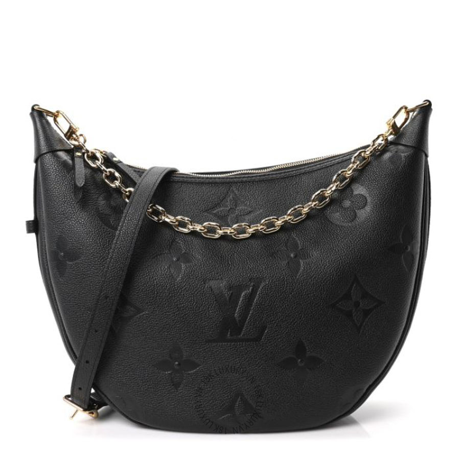 Túi Kẹp Nách Louis Vuitton Empreinte Monogram Giant Loop Hobo Black QWE1680