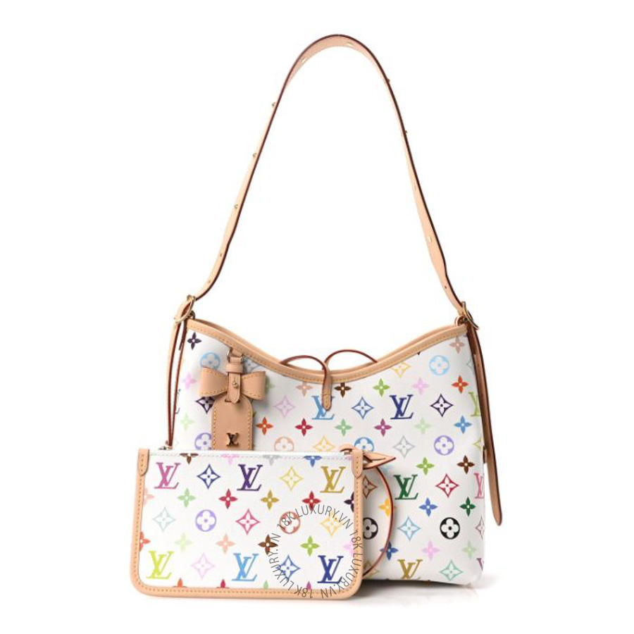 Túi Kẹp Nách Louis Vuitton LV X TM Monogram Multicolor CarryAll PM White QWE1610