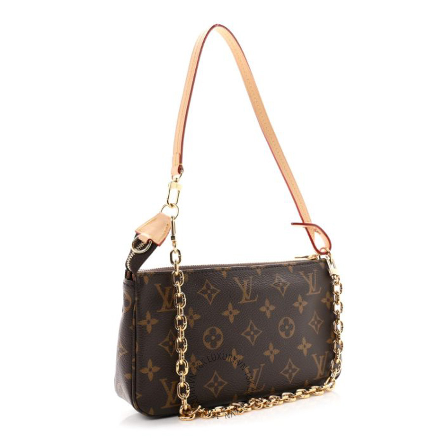 Túi Kẹp Nách Louis Vuitton Monogram Chain Pochette Accessories QWE1502