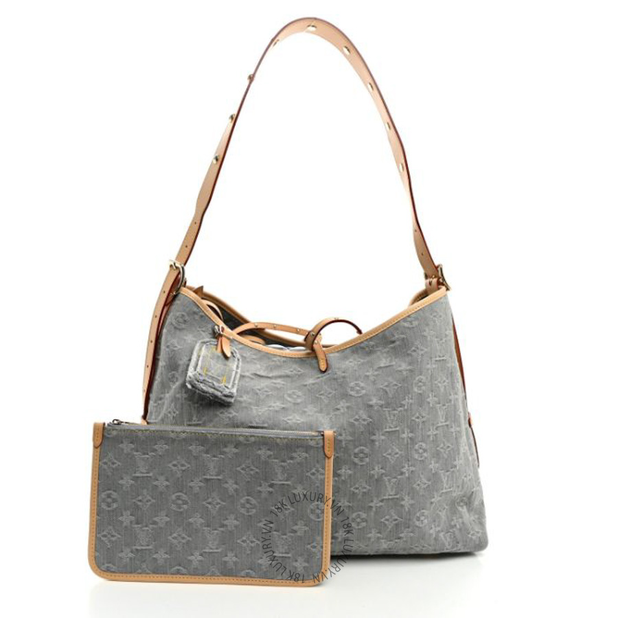 Túi Kẹp Nách LV Monogram Denim CarryAll MM Washed Grey QWE1441