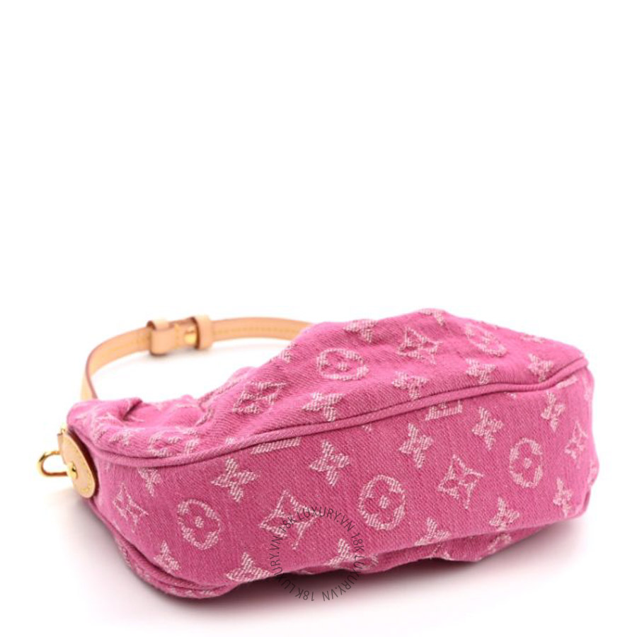 Túi Kẹp Nách LV Monogram Denim Pochette Valley Fuchsia QWE1279 8 Túi Kẹp Nách LV Monogram Denim Pochette Valley Fuchsia QWE1279