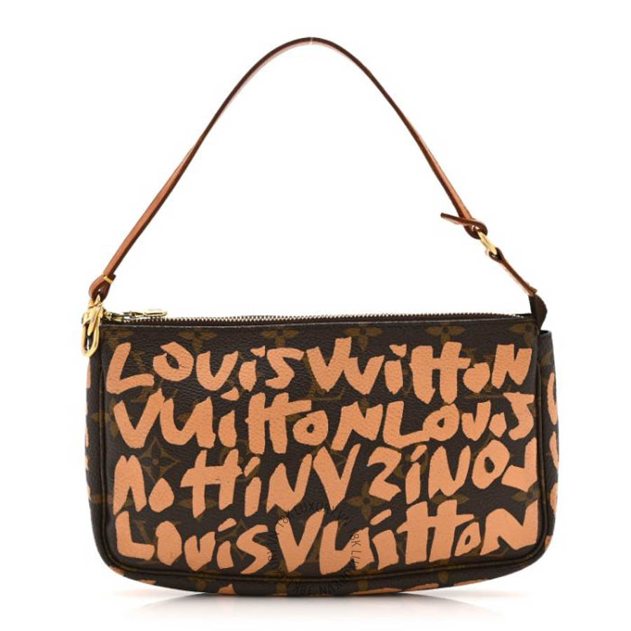 Túi kẹp nách LV Monogram Graffiti Pochette Accessories Peach QWE1013