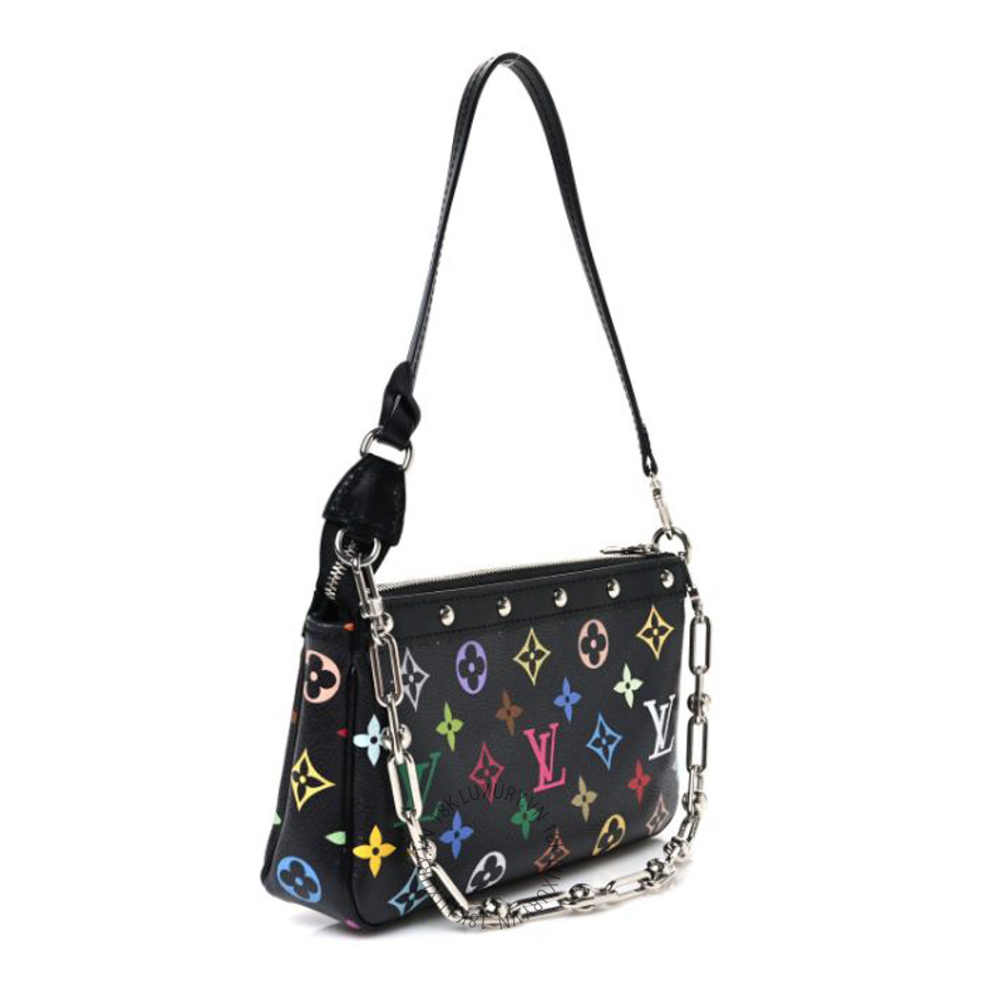 Túi Kẹp Nách LV X TM Monogram Multicolor Pochette Accessories Black QWE1245