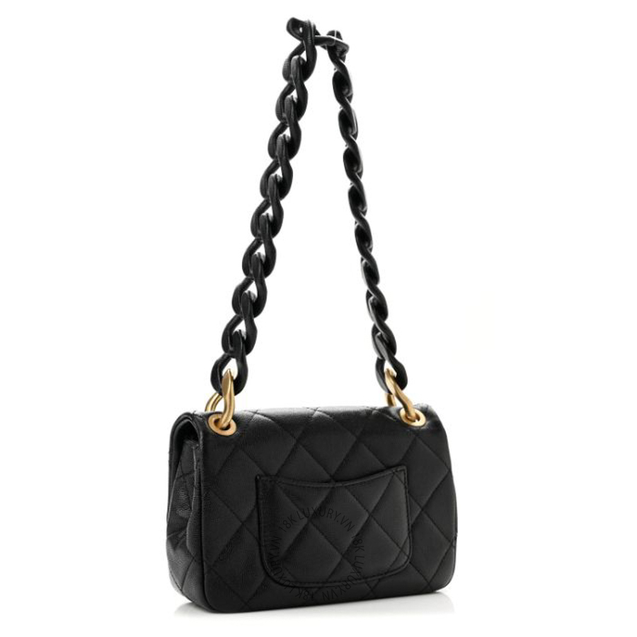 Túi mini Chanel Caviar Quilted Funky Match Mini Flap Black FPTC332
