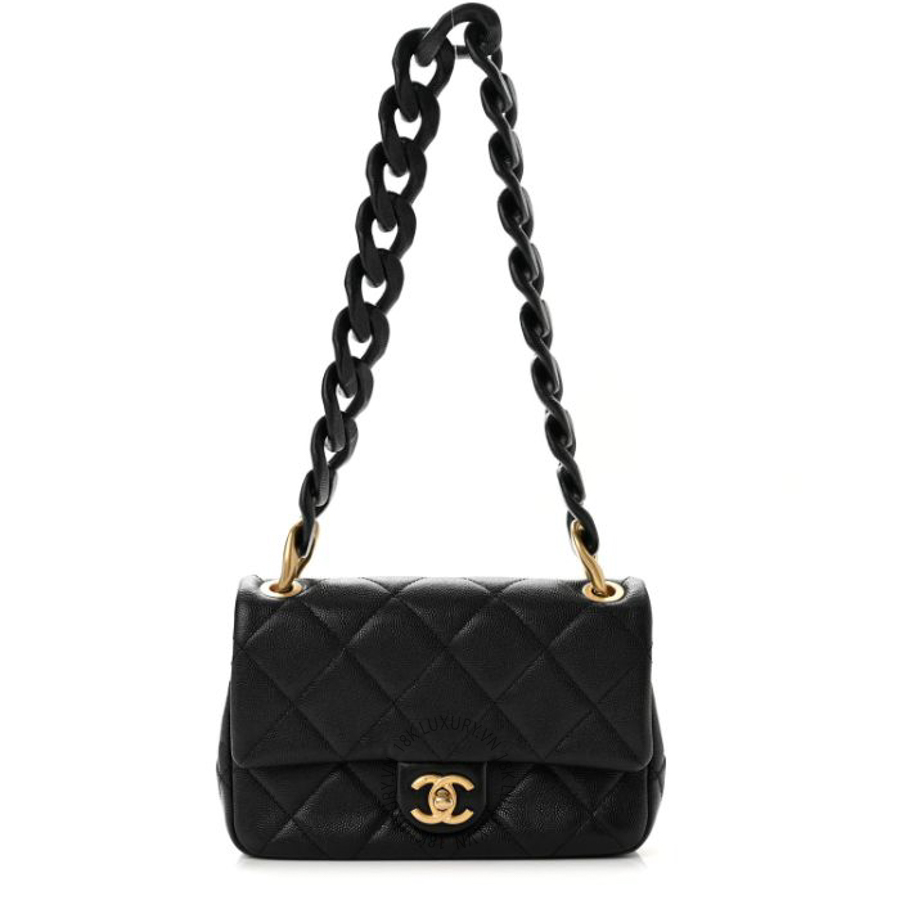 Túi mini Chanel Caviar Quilted Funky Match Mini Flap Black FPTC332