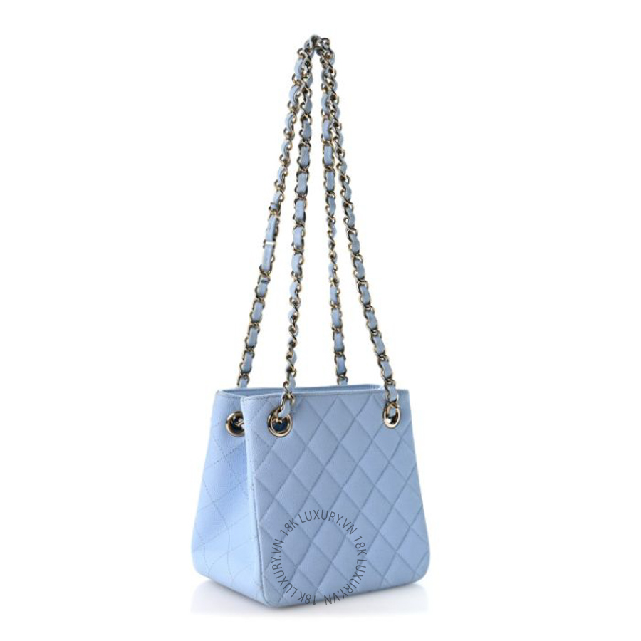 Túi mini Chanel Caviar Quilted Mini Bucket Bag Blue FPTC431