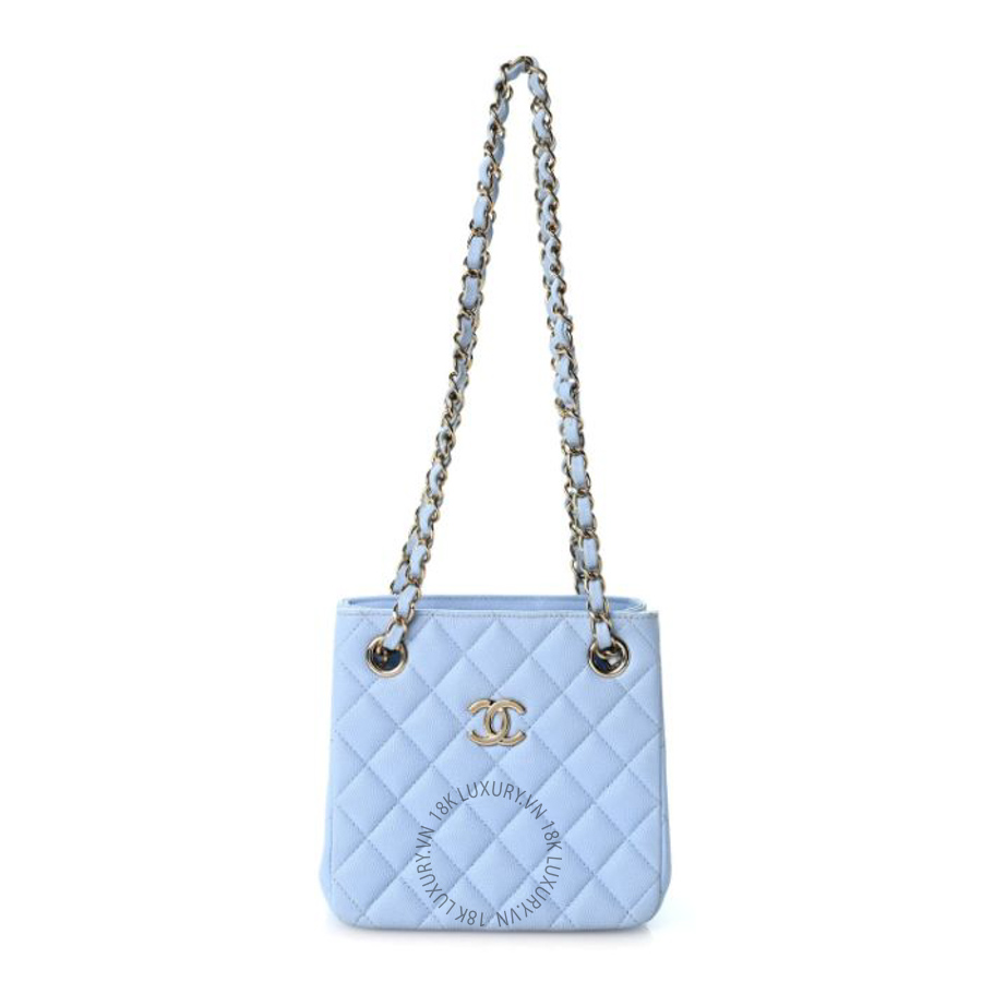 Túi mini Chanel Caviar Quilted Mini Bucket Bag Blue FPTC431