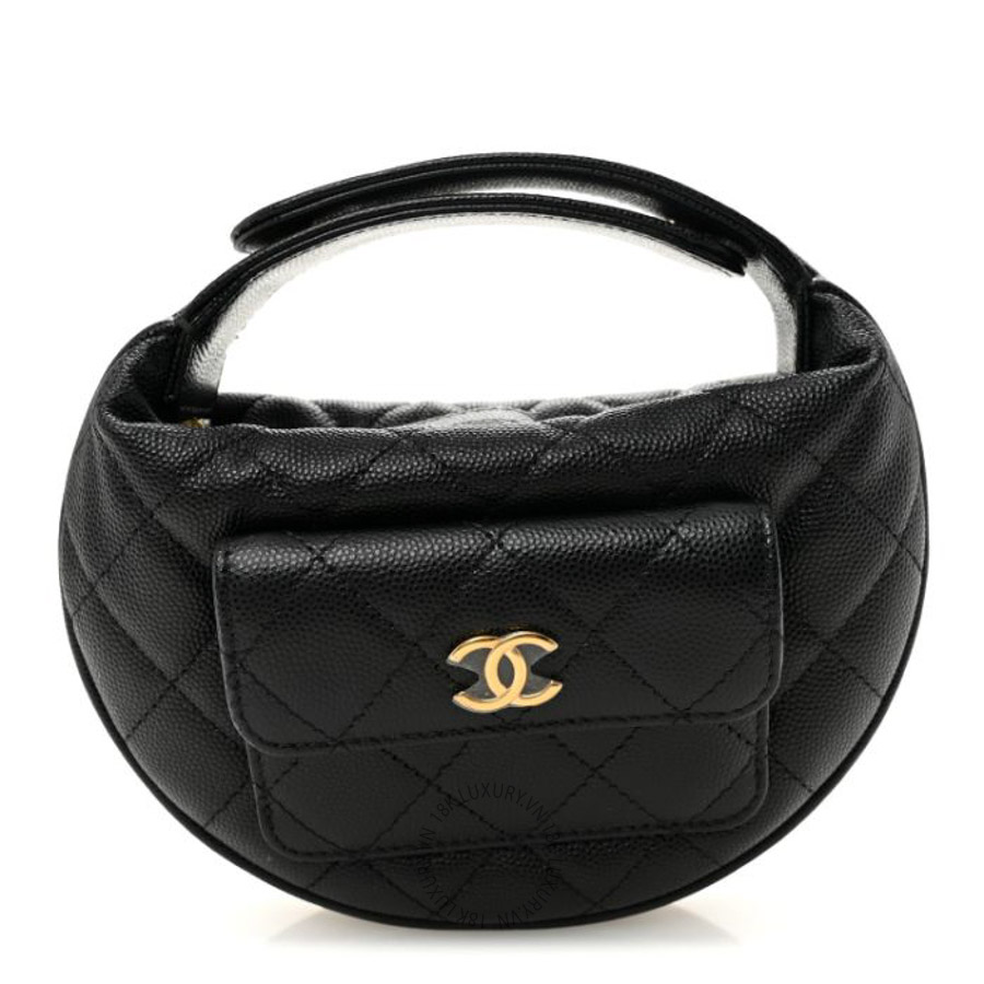 Túi mini Chanel Caviar Quilted Polly Pocket Pouch Hobo Black FPTC1104