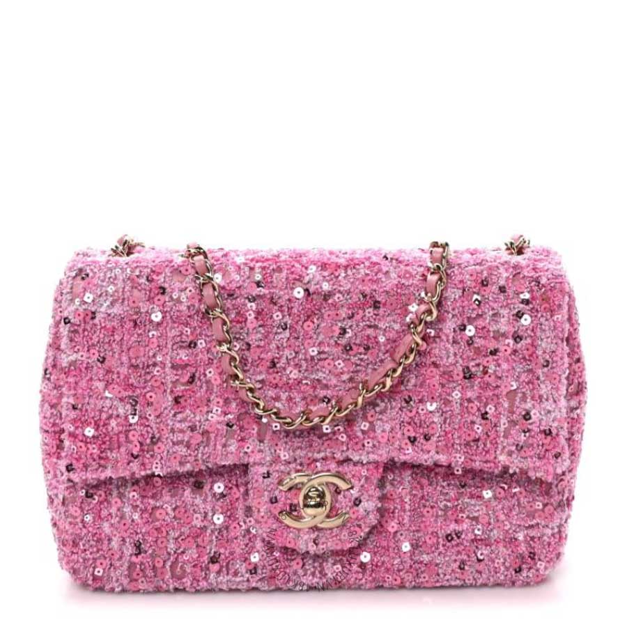 Túi mini Chanel Sequin Small Single Flap Pink Dark Pink FPTC226