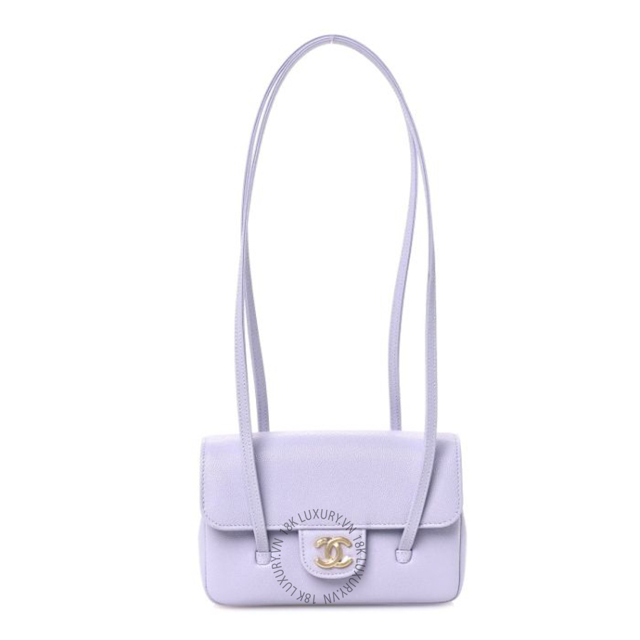 Túi mini Chanel Shiny Caviar Mini Preppy Coco Shoulder Bag Purple FPTC095